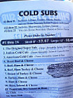 Philly Steak Subs menu