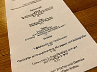 Cafe Zaehringer menu