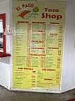 El Paso Taco Shop menu