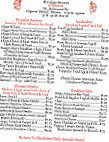 The Bridge Street Diner Llc menu
