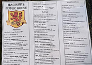 Macduffs Pub Tahoe menu