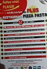 Pizza Pasta menu