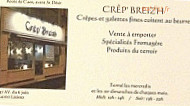 Crep' Breizh menu