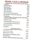 Hook, Line Sinker Fish House menu