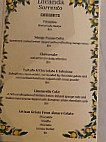 Locanda Sorrento menu