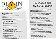 Musikcafe -FLY IN Tanzbar-Restaurant-Biergarten menu
