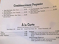 Jalisco Mexican menu