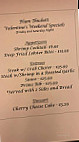 Plum Thickett Inn menu