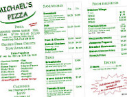 Michael's Pizza menu