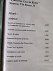 Trattoria Caccia Reale menu