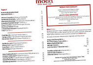 Moda Tapas. Brasa. menu