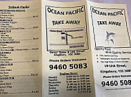 Ocean Pacific Takeaway menu