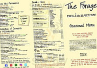 The Forage Deli Eatery menu