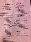 Riverbend Pub Grill menu