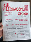 Dragon China menu