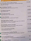 Parotta Station menu