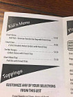 Evergreen Cafe menu