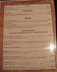 Bell House Restaurant menu