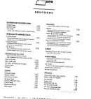 Brothers menu