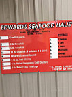 Edwards Seafood Haus menu