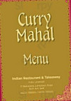Curry Mahal menu