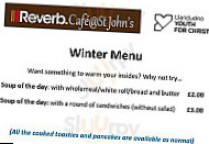 Reverb At St John's menu