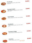 T-pizzas menu