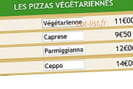 Lorenzo Pizza menu