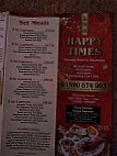 Happy Times menu