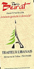 Paris Beirut menu