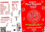 Pizz'appétit menu