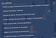 Le Tagine menu