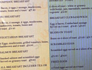 The Pompidou Cafe menu