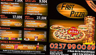 Fast Pizza menu