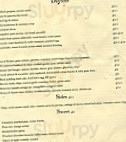 The Pembroke menu