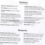 Ruby Tuesday Cardápio