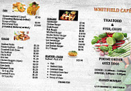 Whitfield Cafe menu