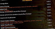 La Gazelle d'or menu