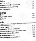 Emerald Lakes Golf Club menu