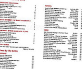 The Lonsdale menu