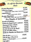 Cafe Des Gourmets menu