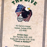 The Dive Cardápio