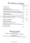 Le chalet du cervin menu