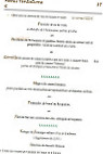 Restaurant La Sapiniere menu