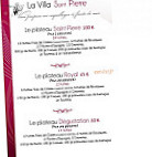 La Villa Saint Pierre menu