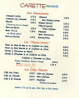 Carette menu