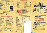 Essex Pizza menu