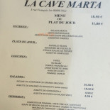 Cave Marta Cardápio