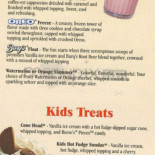 Friendly's Cardápio