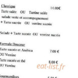 L'été Glacé Cardápio